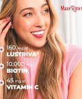 MaryRuth's Multivitamin Hair Growth Gummies Thicker Hair 30 Servings With Lustriva Biotin 10000mcg B Vitamins Formulated for Thicker Hair Wrinkles Fine Lines Skin Care