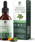 Lukaree Oil Of Oregano With Black Seed Oil 4 In 1 Oregano Oil Drops With Turmeric Oil & Vitamin E 80% Carvacrol Immune Respiratory Digestive " Vegan Sugar Nongmo " 8 Month Supply 2 Fl Oz