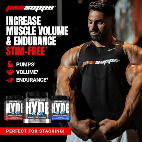 Prosupps Hyde Max Pump Stimulant- Pre-Workout Unflavored And Creatine 300 Bundle