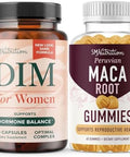 Smnutrition Maca Root Gummies And Women'S Dim Supplement Hormone Balance Bundle With Peach Flavor Maca Gummies (30 Servings) And 250Mg Diindolylmethane Dim Supplement For Women (60 Servings)