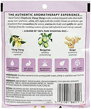 Aura Cacia Euphoric Ylang Ylang Aromatherapy Mineral Bath 2.5 oz. Packet