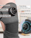 Gobok 8 Modes&20 Intensities Cordless Knee Massager With HeatKnee Brace For Arthritis Pain ReliefMuscle RelaxationHeating Pad For Knee Shoulder Elbow For Father (Pink)