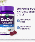 Vicks Zzzquil Pure Zzzs Magnesium Sleep Aid Magnesium Citrate And Melatonin Gummies Melatonin 2Mg Sleep Aids For Adults Mixed Berry Flavored 60 Sleep Gummies
