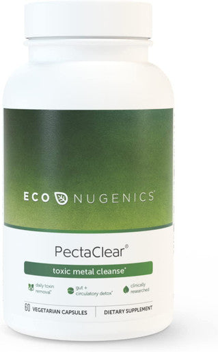 EcoNugenics PectaClear Healthy Detoxification Supplement with Modified Citrus Pectin and Alginate Provides Safe and Natural Support Against Environmental Toxins and Pollutants 60 Capsules