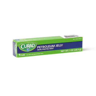 Curad Petroleum Jelly Skin Protectant Ointment for Dry Cracked Skin 1 oz Tube (12 Pack)