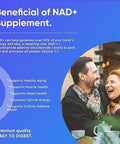 Nad+ Supplement 1000 Mg Pure Organic, Highest Nad+ Resveratrol Supplement Max Absorption For Energy And Dna Repair, Aging Defense, Brain Function Support, 120 Capsules