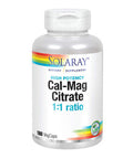 Solaray Cal-Mag Citrate 1:1 | Calcium & Magnesium Citrate | for Healthy Bones, Teeth, Muscle & Nervous System Function | High Absorption | 180 Count