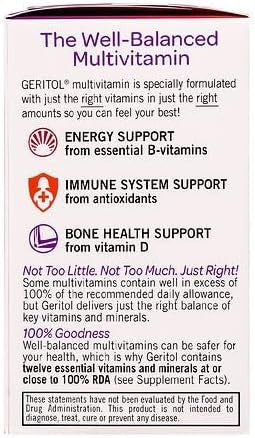 Geritol Multivitamin Nutritional Support 100 Tablets