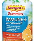 Emergen-C Gummies Immune Plus Vitamin D, Super Orange, 45 Gummies (Pack of 2)