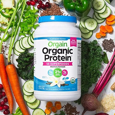 Orgain Organic Plant Based Protein Powder Vegan Nongmo Gluten 1 Count Packaging May Vary (Vanilla Bean 2.74 Pound)