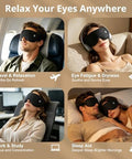 Maweme Heated Eye Mask For Dry EyesCordless Warm Eye Compress 3 Heat Levels Heat And Cooling Eye Relief Improved SleepLight Blocking Design Washable Cover Travel s For Men Women