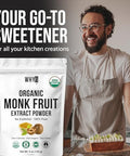 Organic Monk Fruit Extract, 5 oz, Pure Monk Fruit Sweetener Organic No Erythritol and Zero Calorie, Sugar Substitute, Powdered Monkfruit Sweetener Keto and Paleo Diet Friendly, 458 Servings