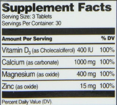 21St Century Cal Mag Zinc +D Tablets 90 Count (Pack Of 2)