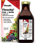 Flora Floravital Iron & Herbs Gluten Vegan Liquid By Salus 8.5 Fl Oz