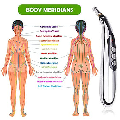 Hkrhsy 5-In-1Electronic Acupuncture Pen Electric Meridians Therapy Heal Massager Meridian Energy Pen Relief Pain Tools
