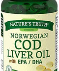 Nature's Truth Norwegian Cod Liver Oil Dietary Supplement - 100 Softgels, Pack of 5