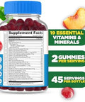 Lifeable Sugar Free Multivitamin Gummies with Iron Vitamin A C D E Niacin B6 Folate B12 Biotin Pantothenic Acid Zinc Great Tasting Adult Multivitamin Gummy 90 Gummies