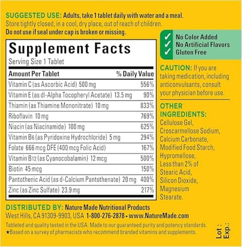 Nature Made Stress B Complex With Zinc Size 75Ct (Pack Of 2) 150 Ct Total