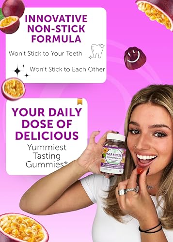 Lunakai Usa Made Sea Moss Extra Strength & Ashwagandha Gummies Bundle Daily Plant-Based Wellness Support 60 Non-Gmo Gummies Each