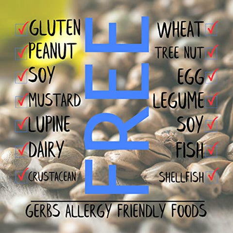 Gerbs Roasted Unsalted Whole Hemp Seeds 4 lbs. | Dry Roasted, Resealable Bag | Bold, Nutty Flavor & Crunch | Top 14 Allergen-Free