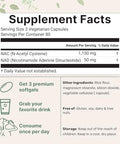 Micro Ingredients Nac With Nad 240 Vegetarian Capsules 1200 Mg Per Serving 2-In-1 N-Acetyl-L-Cysteine With Nicotinamide Adenine Dinucleotide Non-Gmo Cgmp Manufactured