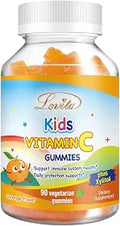 Lovita Vegan Vitamin C Gummies for Kids Great Tasting PlantBased Formula Immune Function Support with Vitamin C 150mg per Daily Servings and Xylitol Natural Orange Flavored 90 Gummies
