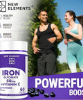 Elements Iron Glycinate 50Mg With Vitamin C Advanced Iron Supplement For Anemia Relief, Immune Boost & Energy Support Gentle On Stomach, Fast Absorption Non-Gmo, Gluten- Softgels For Women & Men