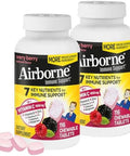 Airborne 1000Mg Vitamin C + Zinc Immune Support Supplement Chewable Tablets Very Berry Flavor With Powerful Antioxidants Vitamins A C & E 116 Chewable Tablets (2 Pack)