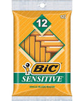Bic ) Bic Single Blade Sensitive Skin Shavers - 12 In Pack [Total 24] Pack Of 2