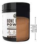 Left Coast Performance Chocolate Bone Broth Protein Powder - 100% Grass Fed Beef Bone Broth with 16g Protein & 13g Collagen per Serving - Great for Shakes & Hot Chocolate - Keto Friendly Low Carb & Non-GMO (1lb Tub)