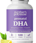 Mother'S Promise Prenatal Dha For Women 600Mg + 400 Iu Vitamin D3 | 120 Softgels | Supports Brain Health | Triglyceride Omega 3 Fish Oil Dha Prenatal Vitamins For Pregnancy & Nursing | 300Mg Per Capsule