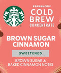Starbucks Cold Brew Coffee Concentrate, Sweetened Brown Sugar Cinnamon Flavored Iced Coffee, 32 fl oz