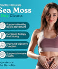 Atlantic Naturals 1 Day Colon Cleanse Full Body Detox Drink Sea Moss Supplement for Women and Men Gut Health Kidney and Liver Immune Energy Enhancer Gut Cleanse Lemon Flavor Juice 8 fl oz