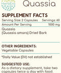 HerbEra Quassia 120 Capsules, 500 mg, Wildcrafted Quassia (Quassia Amara) Dried Bark (120 Capsules)