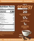 Perk Energy + Protein 20 Serving Chocolate Peanut Butter Flavored Drink Mix Powder 17 Grams Protein Per Serving
