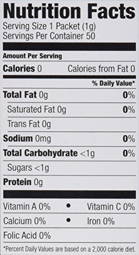 COMPLEMENTS Zero Calorie Sweetener with Stevia Extract (50 packets)