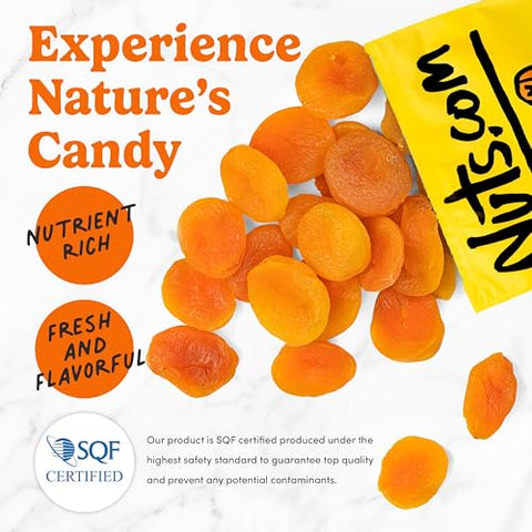 Nuts.com Ã¢â‚¬â€œ Dried Apricots Turkish Ã¢â‚¬â€œ No Sugar Added, Healthy Fruit Snack for Adults & Kids Ã¢â‚¬â€œ Naturally Plump & Juicy, Good Source of Potassium & Fiber Ã¢â‚¬â€œ Vegan, Gluten-Free, Kosher Pareve Ã¢â‚¬â€œ 2 Pound Bag
