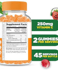 Lifeable Kids Vitamin C Gummies 250mg Great Tasting VIT C Vegan GMOFree Vitamin C Chewable for Immune Support 90 Gummies