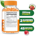 Lifeable Kids Vitamin C Gummies 250mg Great Tasting VIT C Vegan GMOFree Vitamin C Chewable for Immune Support 90 Gummies