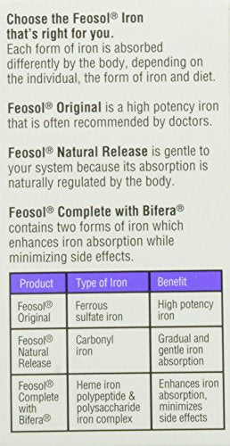 Feosol Complete With Bifera Iron Caplets 30Ct