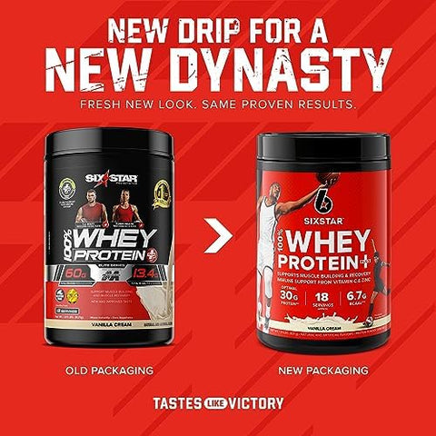 Six Star Elite 100% Whey Protein Plus Vanilla Cream 1.8Lbs And Muscletech Grass Fed Whey Protein Powder Vanilla 20G Protein 1.8 Lbs