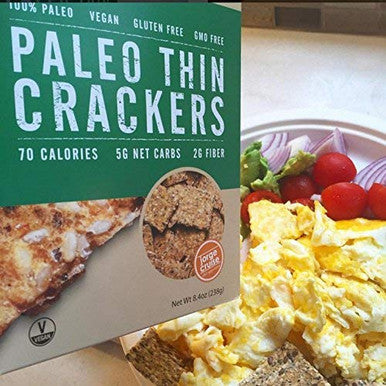 Julian Bakery Paleo Thin Crackers | Salt & Pepper | USDA Organic | Gluten-Free | Grain-Free | GMO Free | Low Carb | 1 Pack