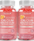 Mulittea Plan Calcium Gummies With D3Zinc Plant Complex Calcium Magnesium Supplement With Glycinatepotassiumvitamin C &Whole Natural Food For Bone & Immune Support 120 Chewable Gummy Sugar