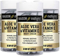 Mason Natural Aloe Vera & Vitamin E Body Cream Premium Skin Conditioning Formula Beauty Boosting Skin Care 60 Snipoff Caps