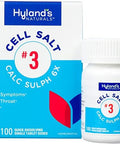 Hyland'S Cell Salt No. 3 Calc Sulph 6X Tablets Cold Relief Natural Homeopathic Relief Of Colds Sore Throat Acne Quick Dissolving Tablets 100 Count