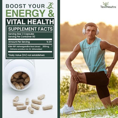 Ashwagandha Ksm-66 Vegan Root Extract Capsules 5% Withanolides, Non-Gmo, Gluten-Free, Allergen And Lactose ÃƒÂ¢Ã¢â€šÂ¬Ã¢â‚¬Å“ Ashwagandha Supplements 300Mg For Men And Women, 120 Capsules.