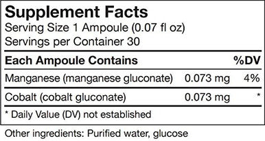 UNDA GAMMADYN Mn-Co | Manganese-Cobalt Oligo-Element Supplement | 30 Ampoules