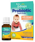 Ddrops Baby Probiotic With Vitamin D 60 Drops - Colic Symptom Relief For Newborns And Infants - Easy-To-Use Just One Drop Daily No Sugar Non-Gmo Allergy-Friendy