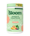 Bloom Nutrition Superfood Greens Powder Digestive Enzymes with Probiotics and Prebiotics Gut Health Bloating Relief for Women Chlorella Green Juice Mix with Beet Root Powder 25 SVG Peach