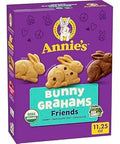 Annie's Organic Friends Bunny Grahams, Chocolate Chip, Chocolate, and Honey Baked Graham Snacks, 11.25 oz